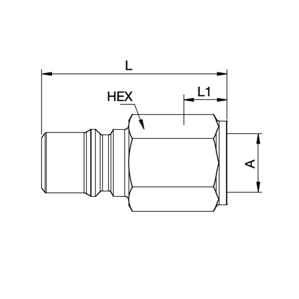 Series 1900 - Double Shut-Off Plug (with valve) - female thread - Brass