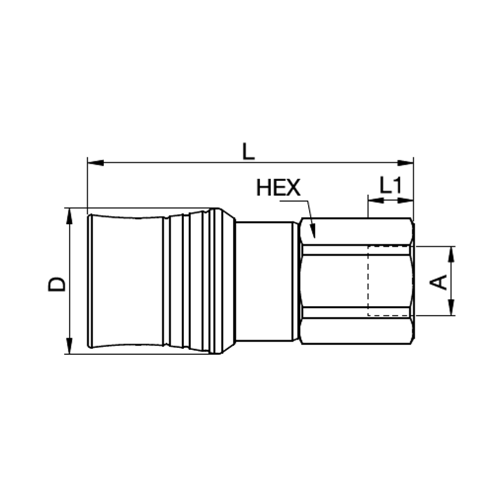Serie NSA - Lynkobling  - Flad Pakning - Hun Gevind BSPP