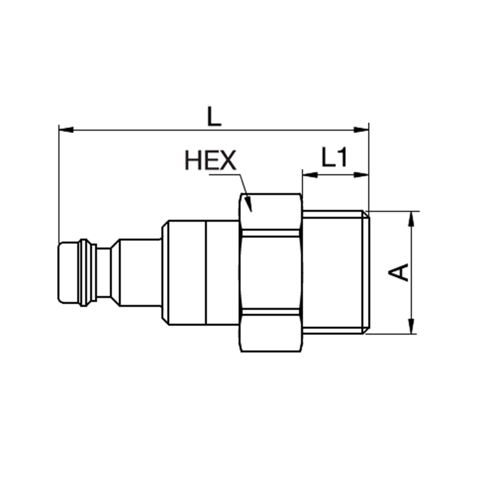 Series 21 - Safety (double shut-off) Plug (with valve) - male thread - Brass