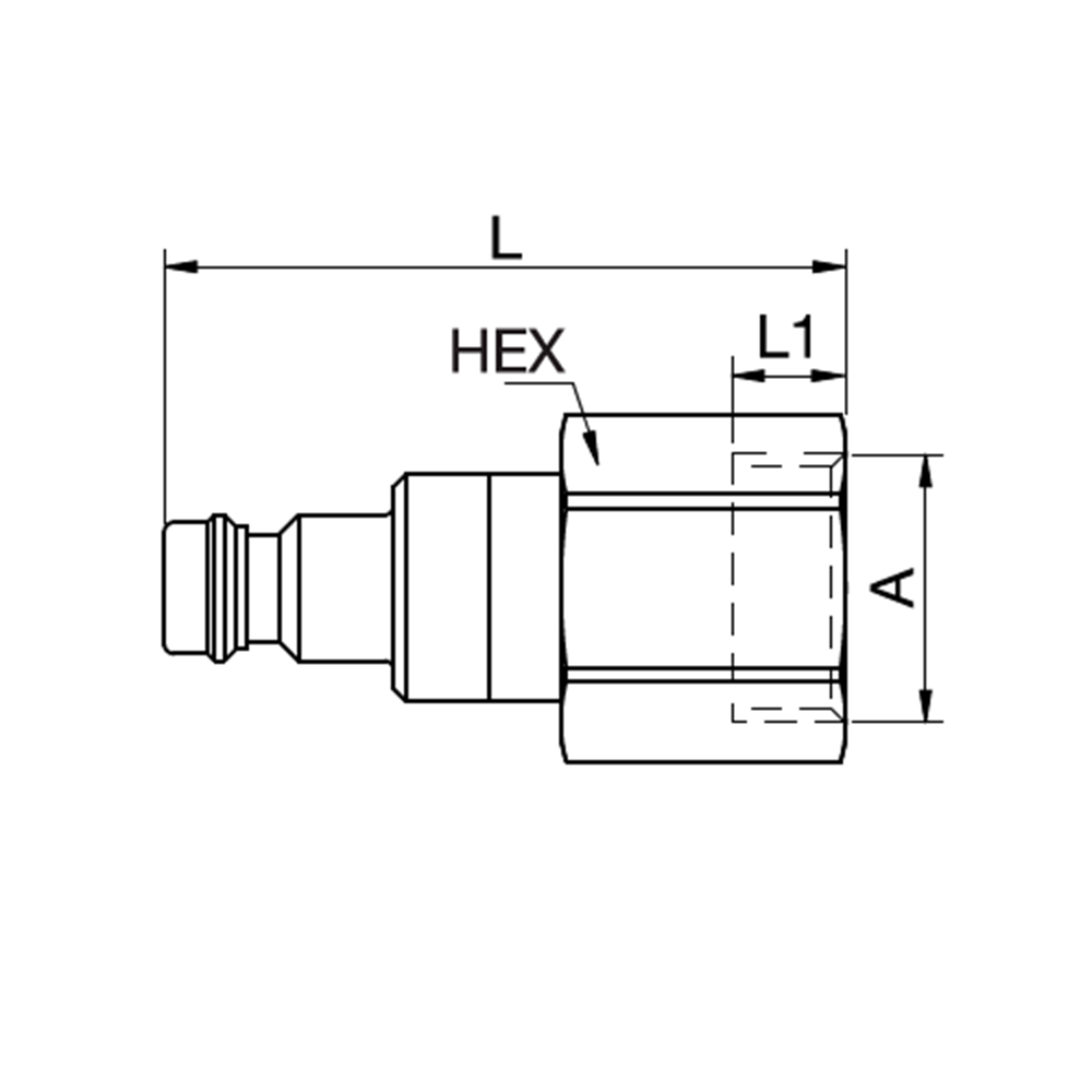 Series 21 - Safety (double shut-off) Plug (with valve) - female thread - Brass