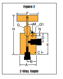 Nåleventil - 100V - 2-Vejs Vinkel