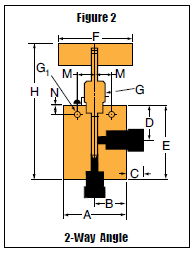 Nåleventil - 60VM - 2-Vejs Vinkel