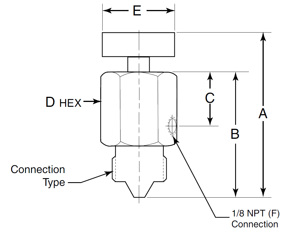 Nåleventil - Udluftningsventil - Udluftningsventil