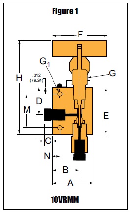 Nåleventil - Mikrometerskrue - 10VRMM