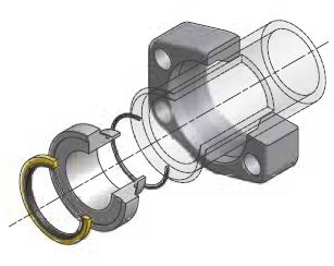 Udkravet Flange Samling - Rør Til port Samling, Bondedseal