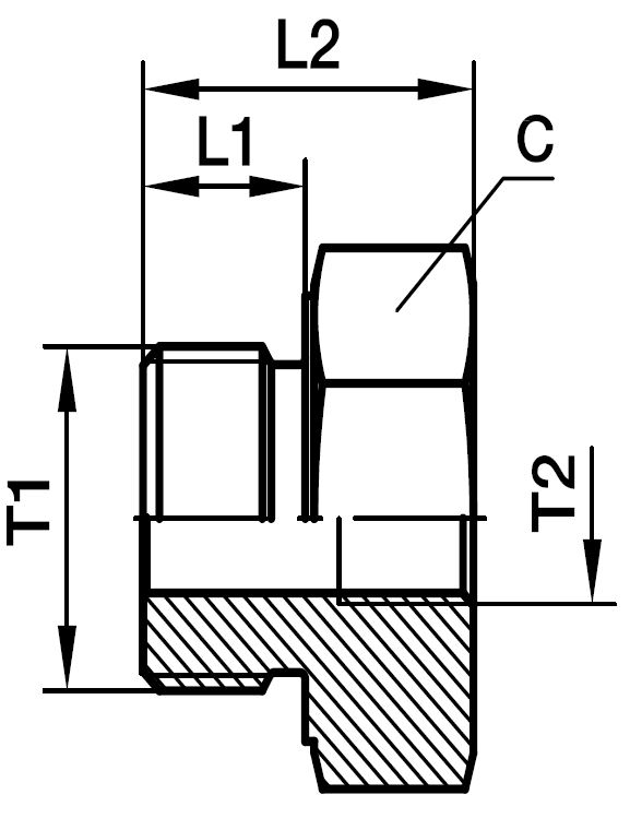 Adapter Lige Reducering