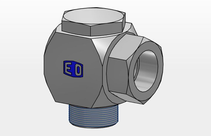 Højtryks Banjo Vinkel -  Udvendig Metrisk Gevind Med Blød Pakningsring