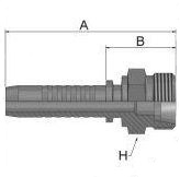 Fransk Standard Lige  Indstik - Metrisk Han (Konus 24°)