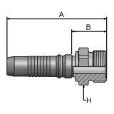 O-Lok / ORFS Lige  Indstik - UN/UNF Han (Flat Seat)
