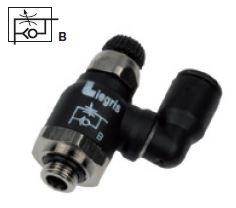 Kompakt Flow Regulator Swivel Udgang Forsyning, Udvendig Gevind BSPP Gevind