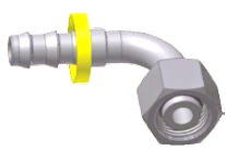 DIN - Metric Elbow 90° Insert - Metric Female Swivel (Cone w/O-ring 24°)