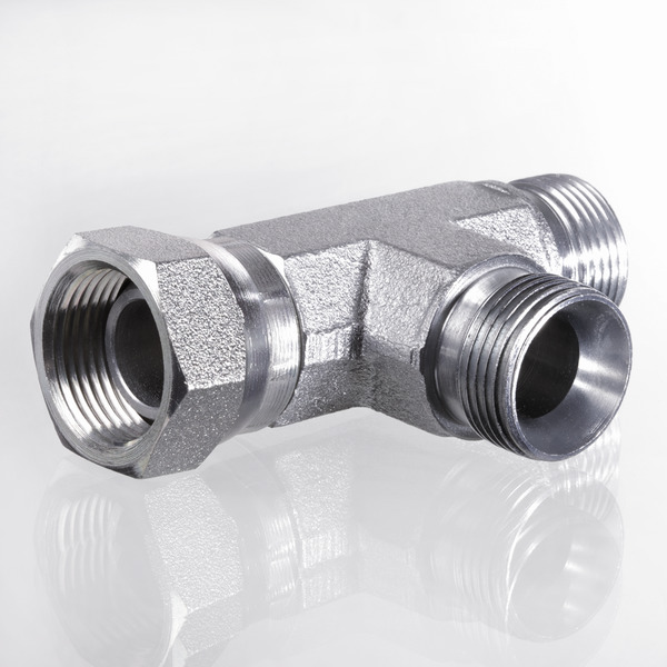 Hydr. Adaptor, EL: Omløber/Han/Omløber - BSP, Konus, 60 ° / BSP, Udkravning, 60 ° / BSP Konus, 60 °