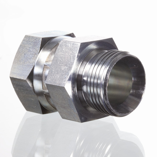 Hydr. Adaptor, Straight: Female Swivel/Male - BSP, Cone, 60 ° / BSP, Flare, 60 °