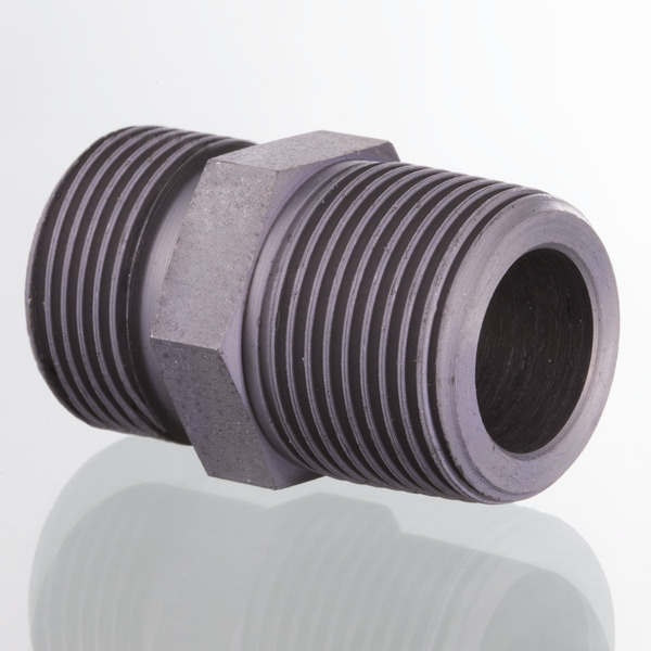 Hydr. Adaptor, Straight: Male/Male - BSP, Thread / BSP, Flare, 60 °