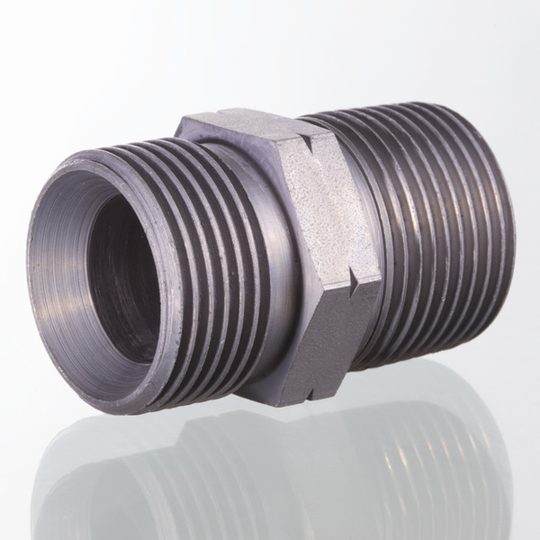 Hydr. Adaptor, Straight: Male/Male - BSP, Flare, 60 ° / NPT, Thread