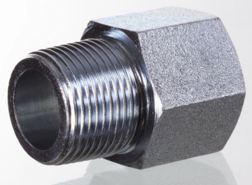 Hydr. Adaptor, Lige: Han/Hun - BSP, Thread / BSP, Seal from Han part