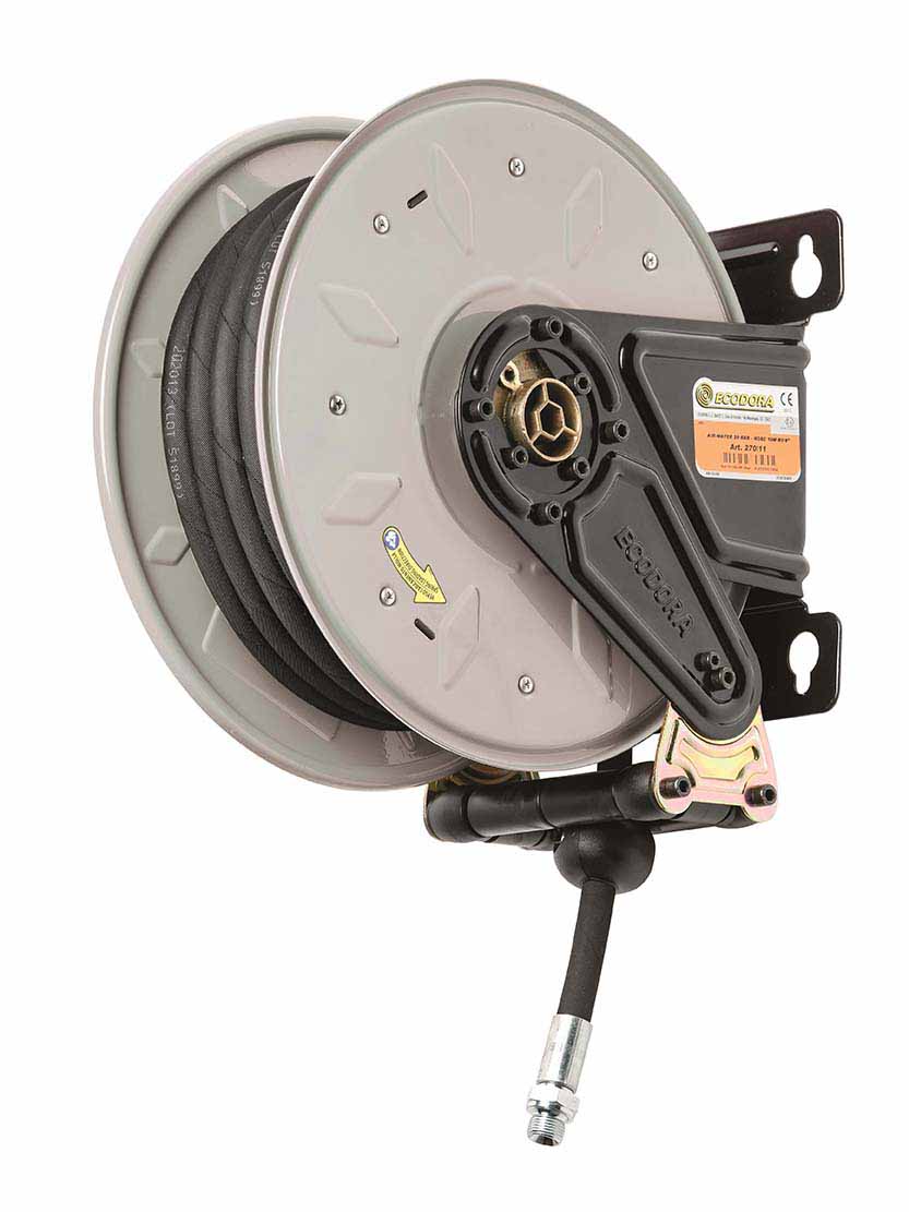 Serie: 270 Aut. Slangeopruller til Enkeltslange - Slangemateriale: Rubber - Medie: Luft;Vand