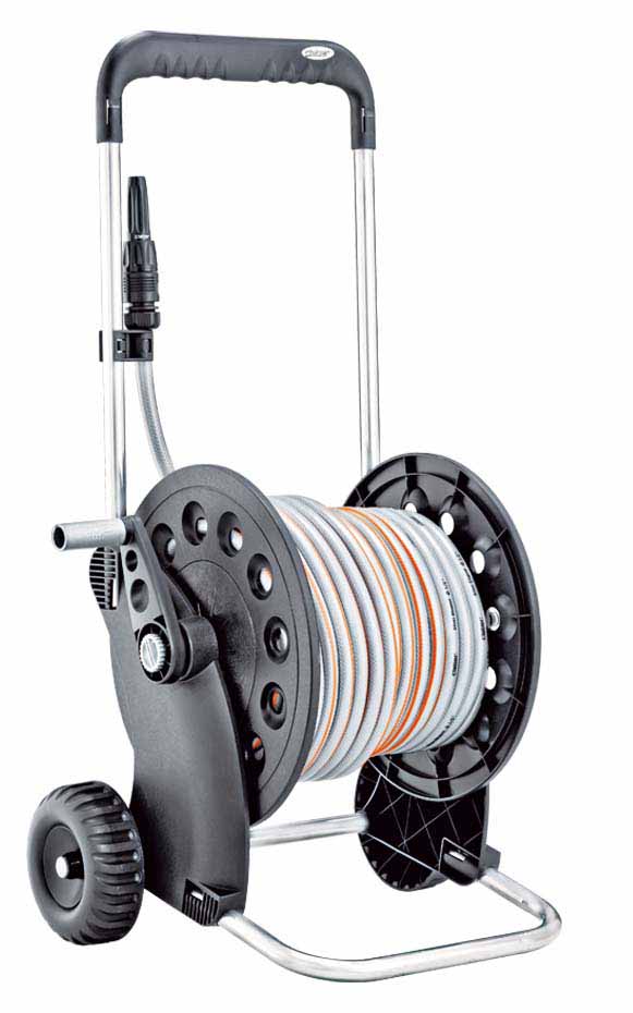 Slangevogn Med slange - 20 m - Medie: Vand - slangestr.: 1/2"	Hose cart with hose - 20 m - Medium: Water - Hose size: 1/2""