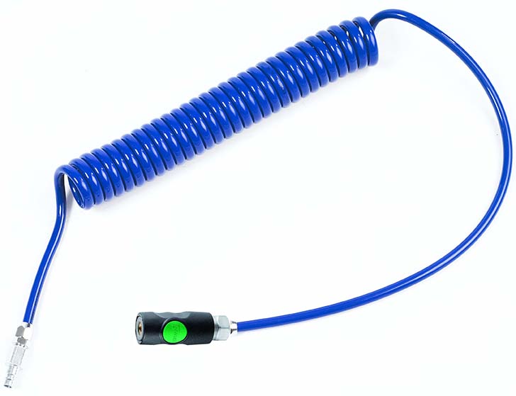 PUR spiral hose - blue