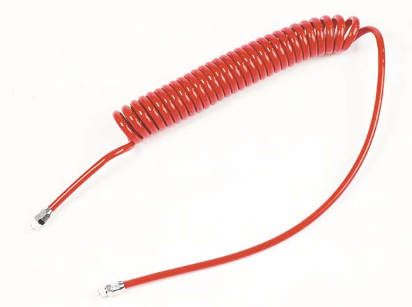 PUR spiral hose - red