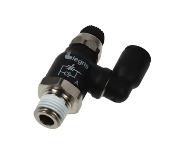 Kompakt Flow Regulator Swivel Udgang Ventil, Udvendig Gevind BSPT Gevind