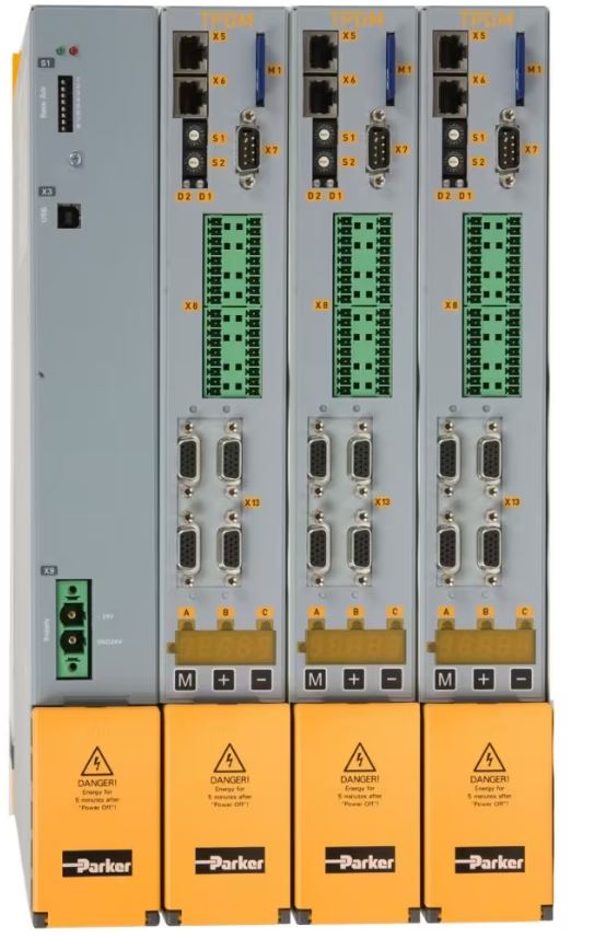 Triple-Axis Servo Drive and Drive/Controllers - TPD-M Series : 8A + 2x 5A / 325-680VDC (5.3kVA + 2x 3.3kVA output)