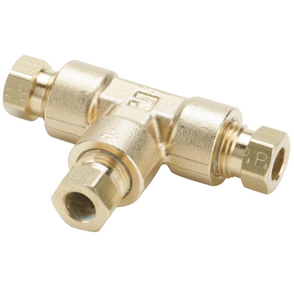 Brass flareless tube fitting, Hi-Duty