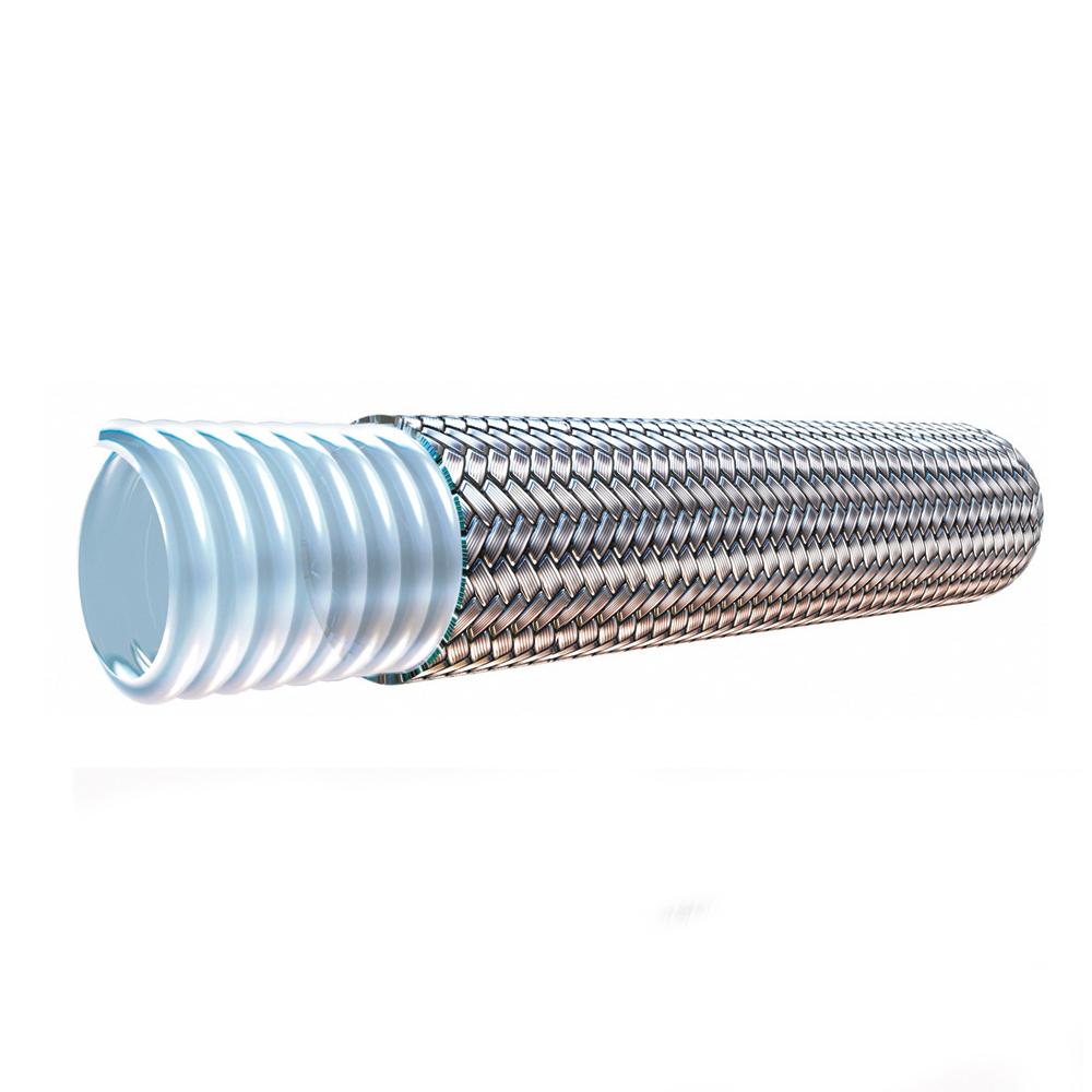 Heavy Wall Convoluted PTFE Hose with 316 Stainless Steel Braid - SCWV/SCBV
