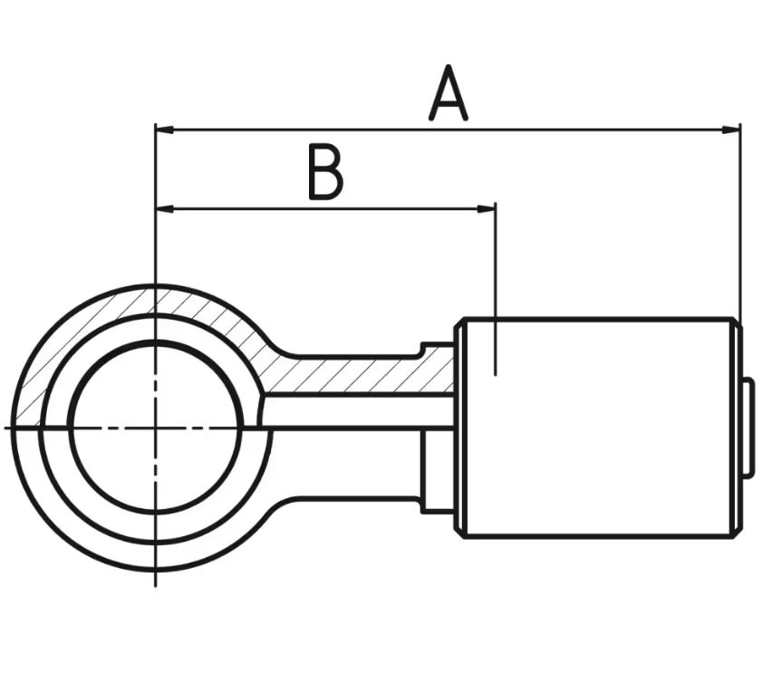 DIN - Metrisk Lige  Indstik - Metrisk Banjo (Tætningsskive)