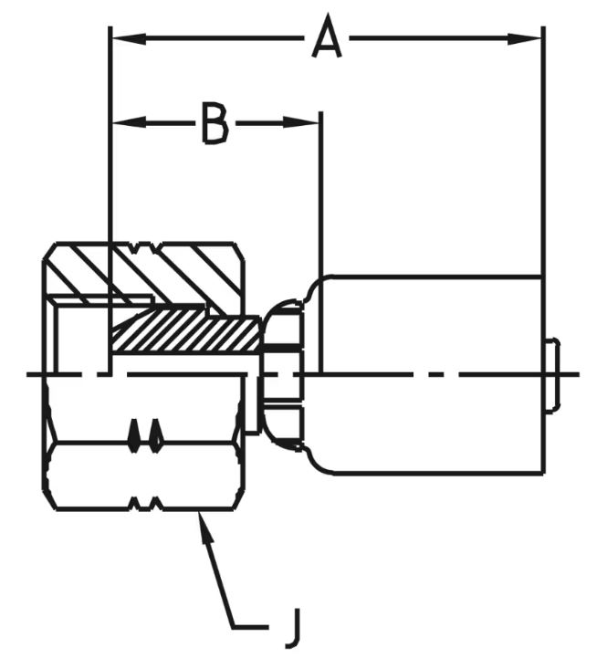 BSP Lige  Indstik - BSPP Svivel (Hun) indv. gev./Omløber (Konus 60°)