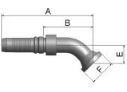 Flange Elbow 45° Insert -  Flange (Flat Seat)