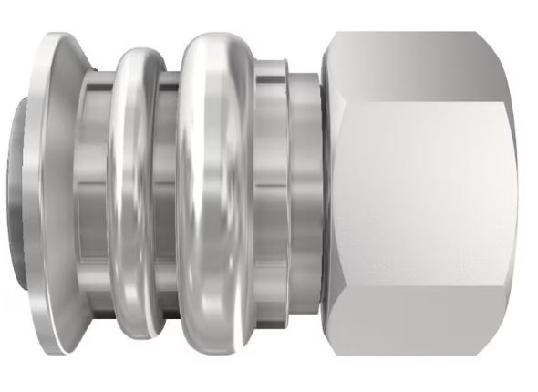 DIN - Metrisk Lige  Indstik - Metrisk Svivel (Hun) indv. gev./Omløber (Konus med O-ring 24°)