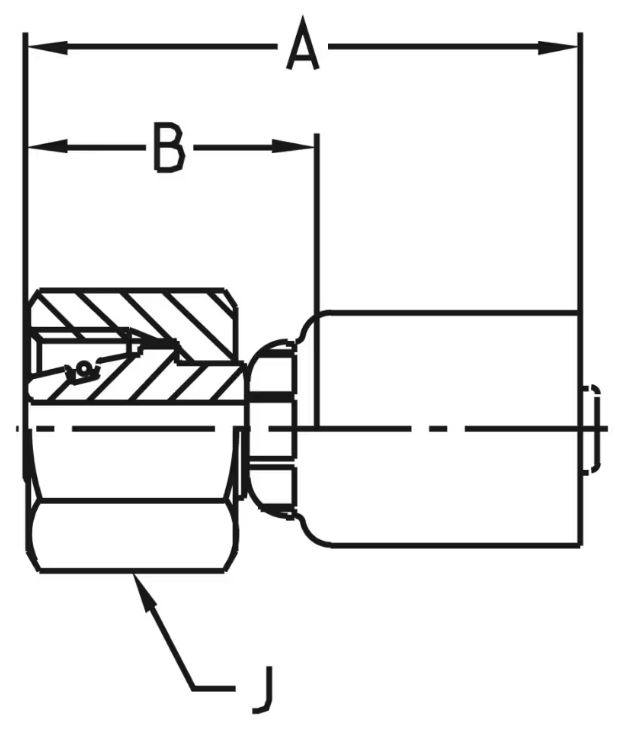 DIN - Metrisk Lige  Indstik - Metrisk Svivel (Hun) indv. gev./Omløber (Konus med O-ring 24°)