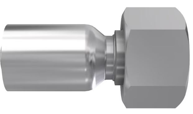 DIN - Metrisk Lige  Indstik - Metrisk Svivel (Hun) indv. gev./Omløber (Ballnose (Kugle Pakningsflade))