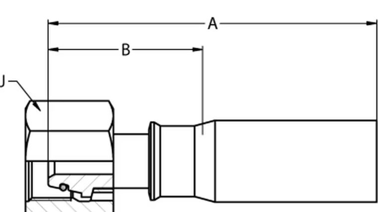 DIN - Metrisk Lige  Indstik - Metrisk Svivel (Hun) indv. gev./Omløber (Konus med O-ring 24°)
