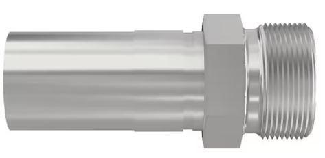 DIN - Metrisk Lige  Indstik - Metrisk Han (Udkravning 24°)