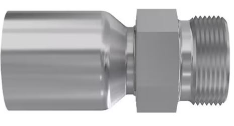 DIN - Metrisk Lige  Indstik - Metrisk Han (Udkravning 24°)