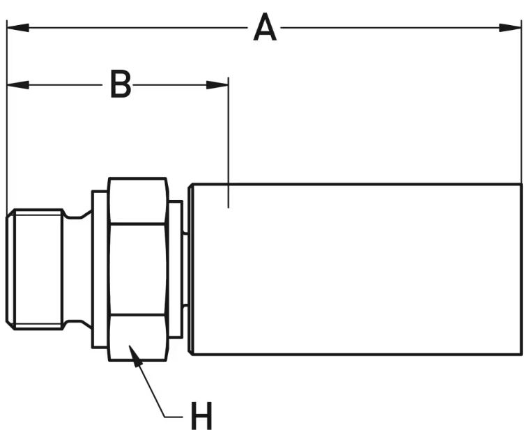 BSP Lige  Indstik - BSPP Han (Udkravning 60°)