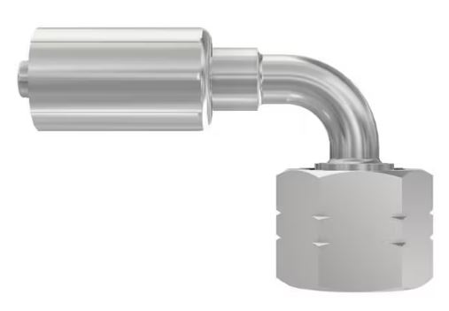 BSP Vinkel 90° Indstik - BSPP Svivel (Hun) indv. gev./Omløber (Konus med O-ring 60°)