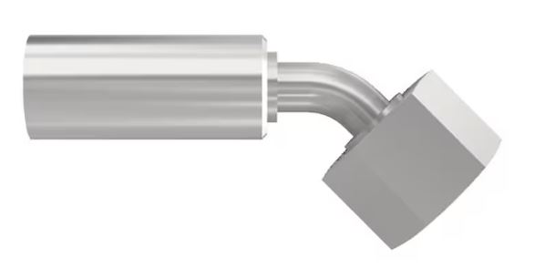DIN - Metrisk Vinkel 45° Indstik - Metrisk Svivel (Hun) indv. gev./Omløber (Konus med O-ring 24°)