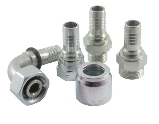 DIN - Metrisk Vinkel 45° Indstik - Metrisk Svivel (Hun) indv. gev./Omløber (Konus med O-ring 24°)