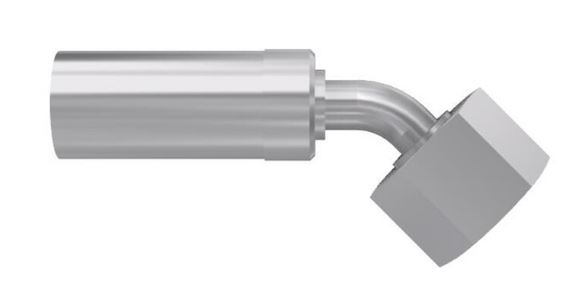 DIN - Metrisk Vinkel 45° Indstik - Metrisk Svivel (Hun) indv. gev./Omløber (Konus med O-ring 24°)