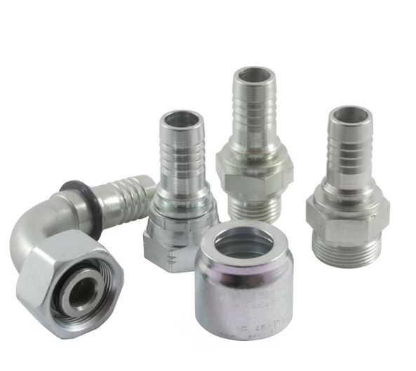 JIC Vinkel 90° Indstik - UN/UNF Svivel (Hun) indv. gev./Omløber (Udkravning 37°)