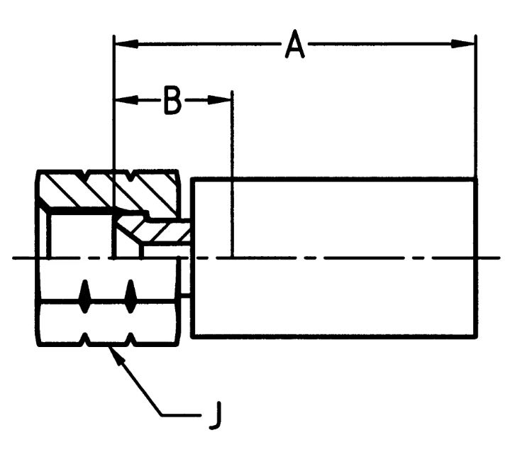 JIC Lige  Indstik - UN/UNF Svivel (Hun) indv. gev./Omløber (Udkravning 37°)