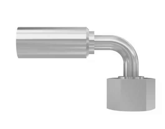 DIN - Metrisk Vinkel 90° Indstik - Metrisk Svivel (Hun) indv. gev./Omløber (Konus med O-ring 24°)
