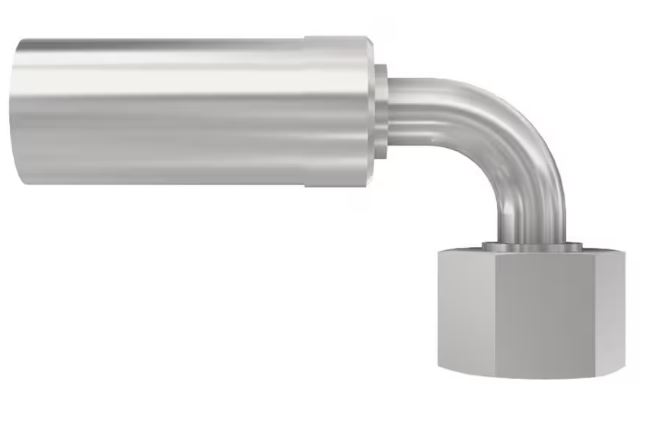 DIN - Metrisk Vinkel 90° Indstik - Metrisk Svivel (Hun) indv. gev./Omløber (Konus med O-ring 24°)