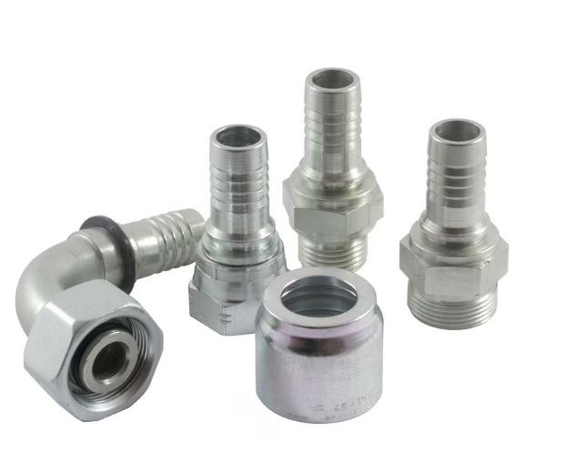 O-Lok / ORFS Vinkel 45° Indstik - UN/UNF Svivel (Hun) indv. gev./Omløber (Flat Seat)