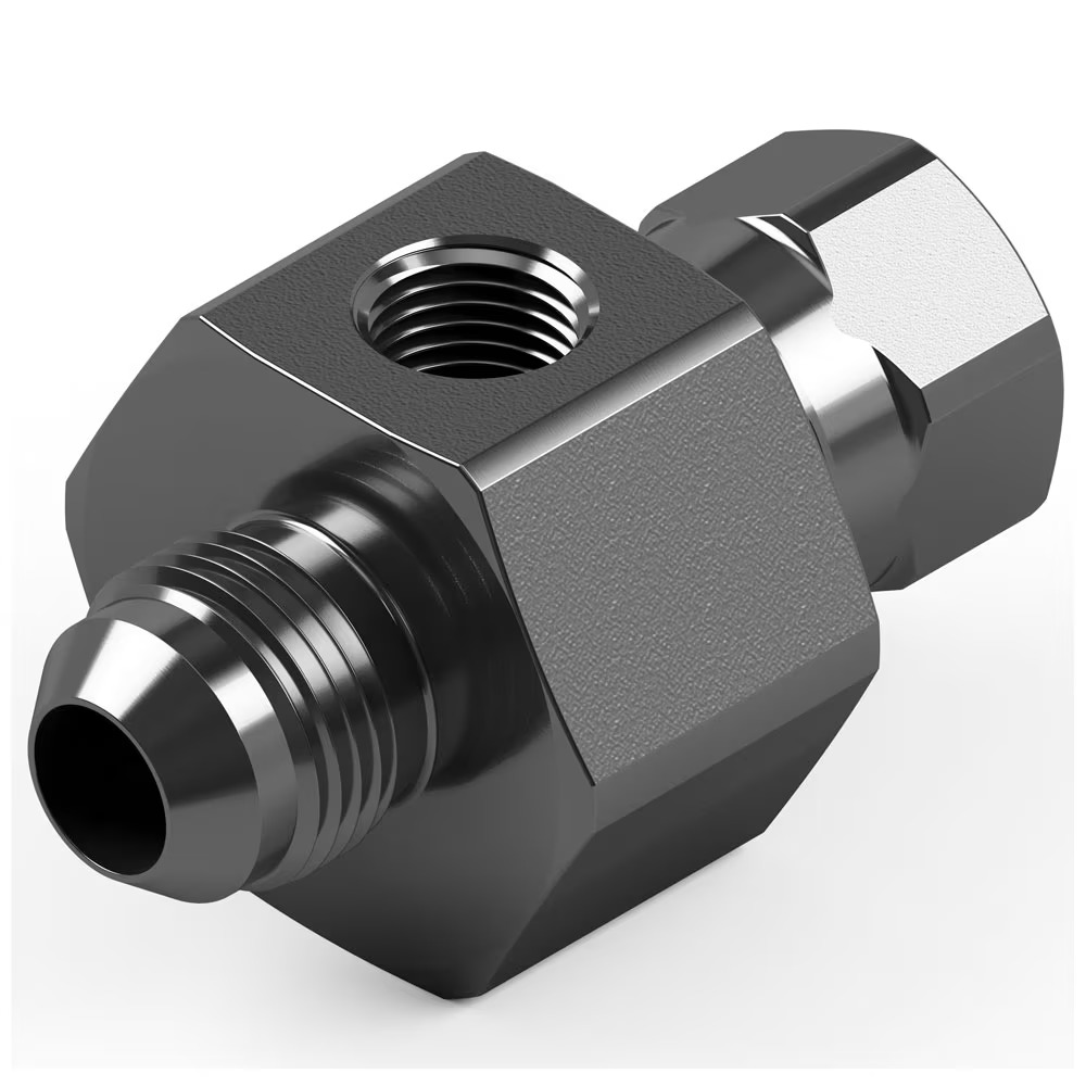 Test Point Connector - Male / Female swivel 37° flare end / Female BSPP thread