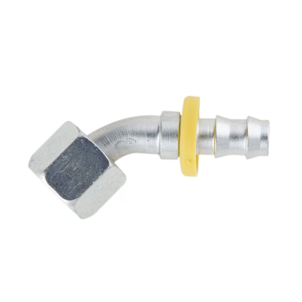 Push On Field Attachable Hydraulic Hose Fitting - 82 Series Fittings Elbow 45° Female Seal-Lok® - Swivel Steel