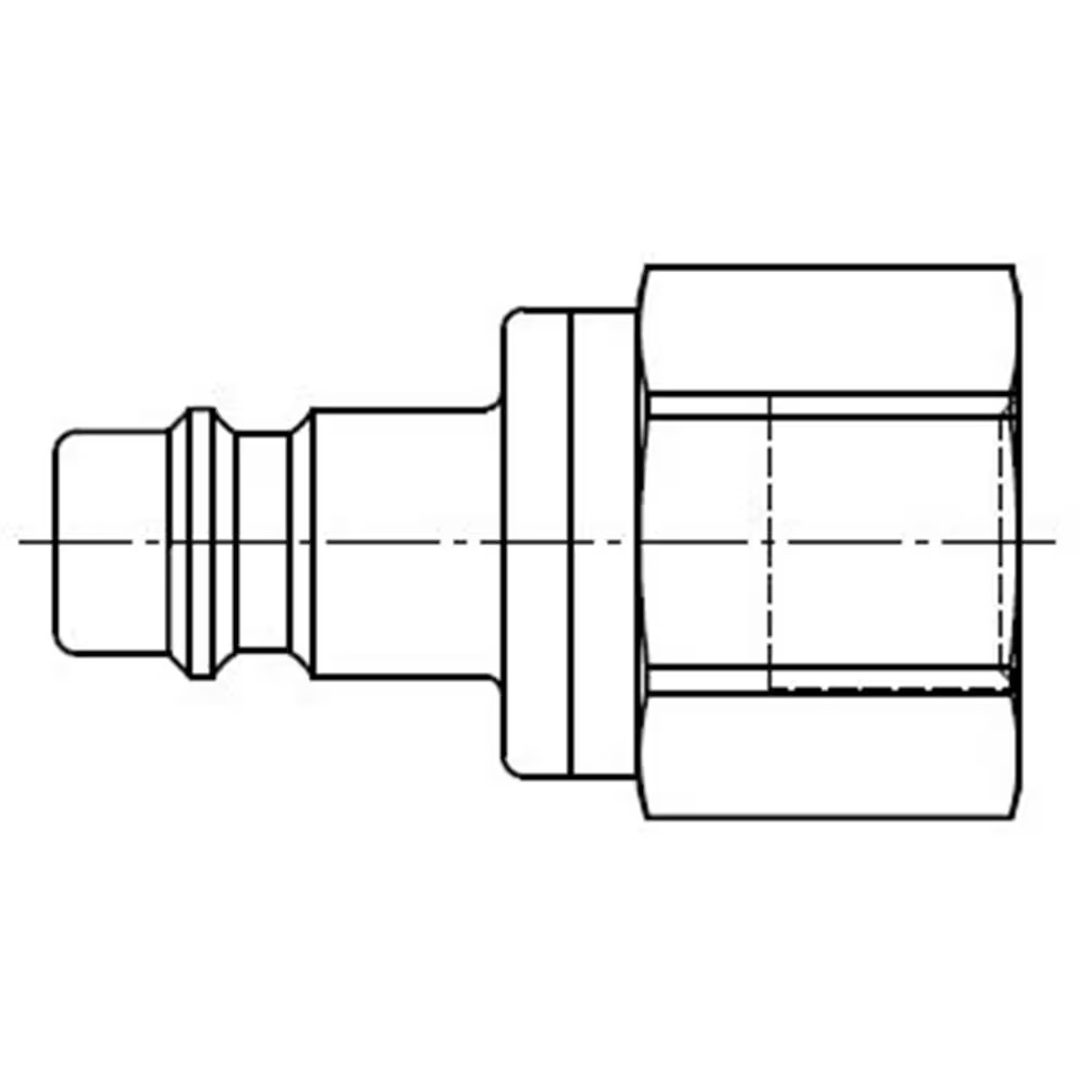 Serie 26  Recoil Eliminator Han Lynkobling (uden ventil) - Hun Gevind - Messing